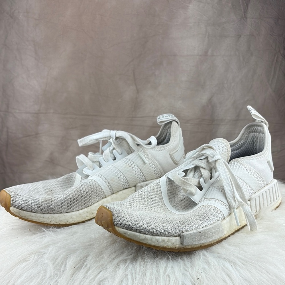 Adidas White NMD_R1 Triple White Sneakers
